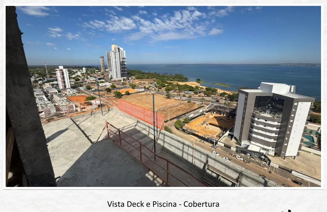 Vista deck e piscina - cobertura